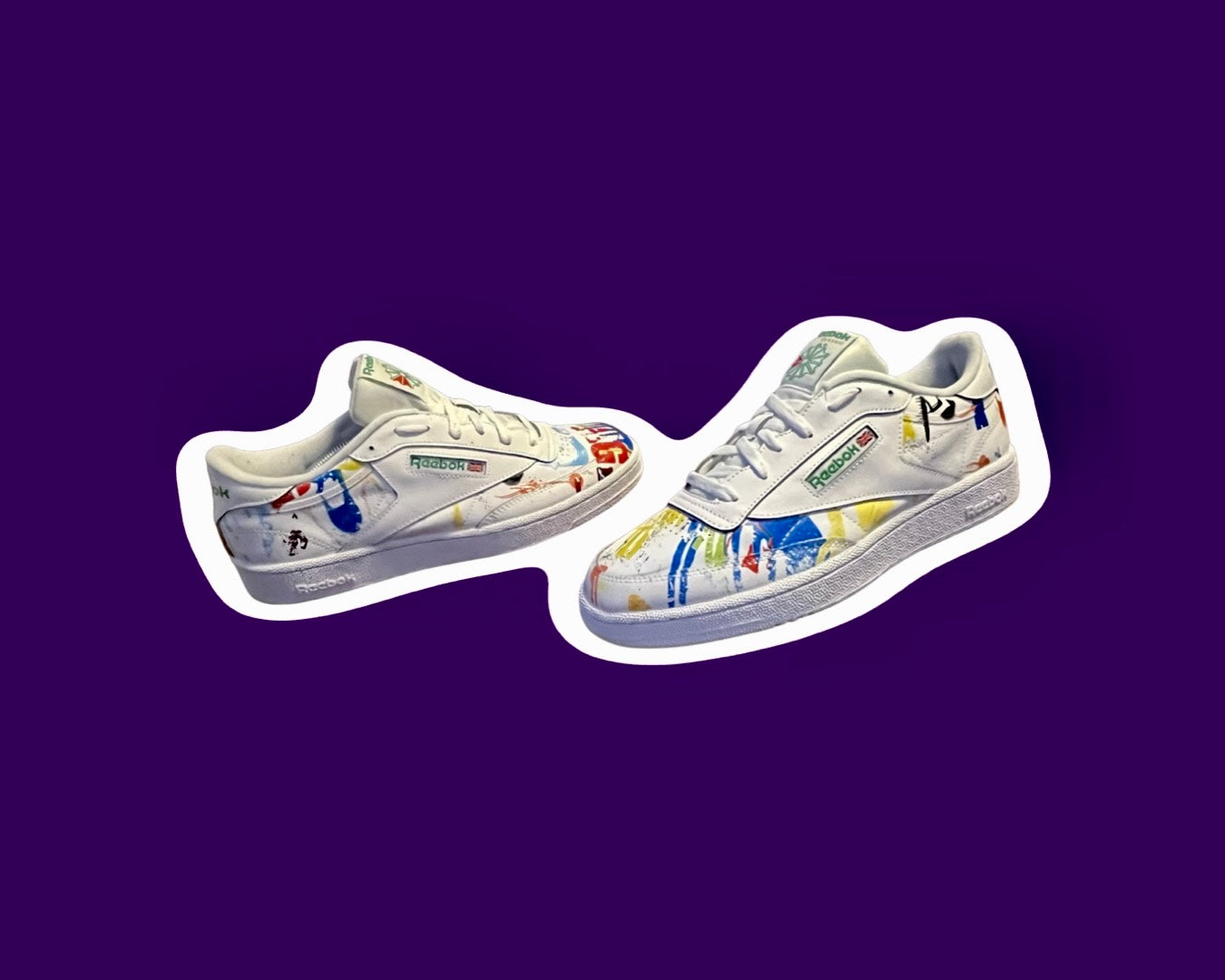 "Graffiti" Custom Reebok Classic Club C 85